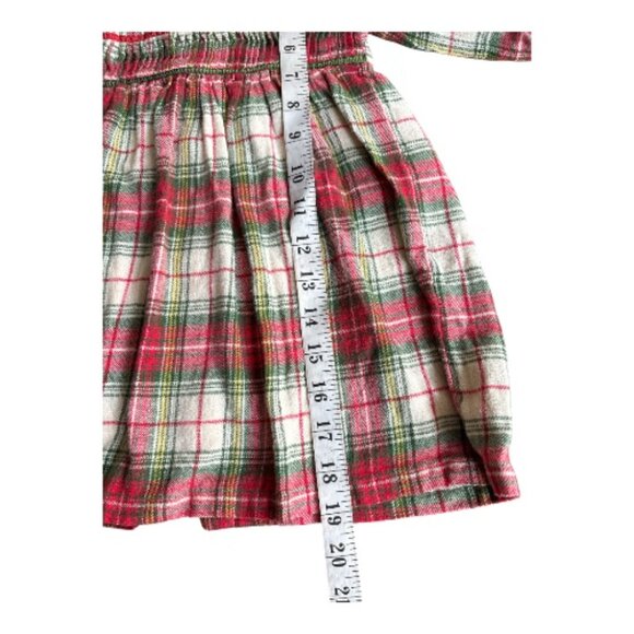 APRIL CORNELL PLAID COTTON BABY TODDLER DRESS 12 TO 18 MOS SMOCKING BUTTON BACK - Picture 6 of 8